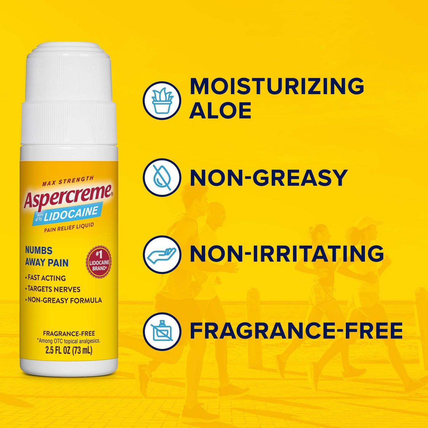 Aspercreme maximum strength topical analgesic liquid for muscle and joint backache relief