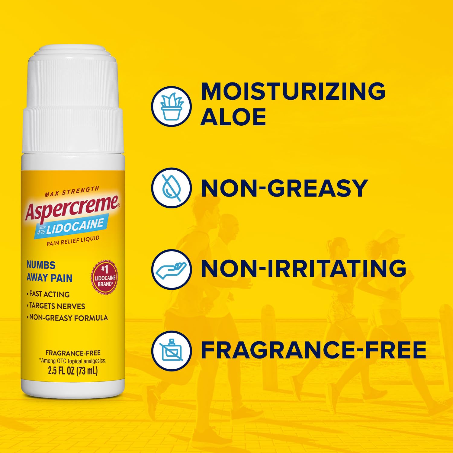 Aspercreme maximum strength topical analgesic liquid for muscle and joint backache relief