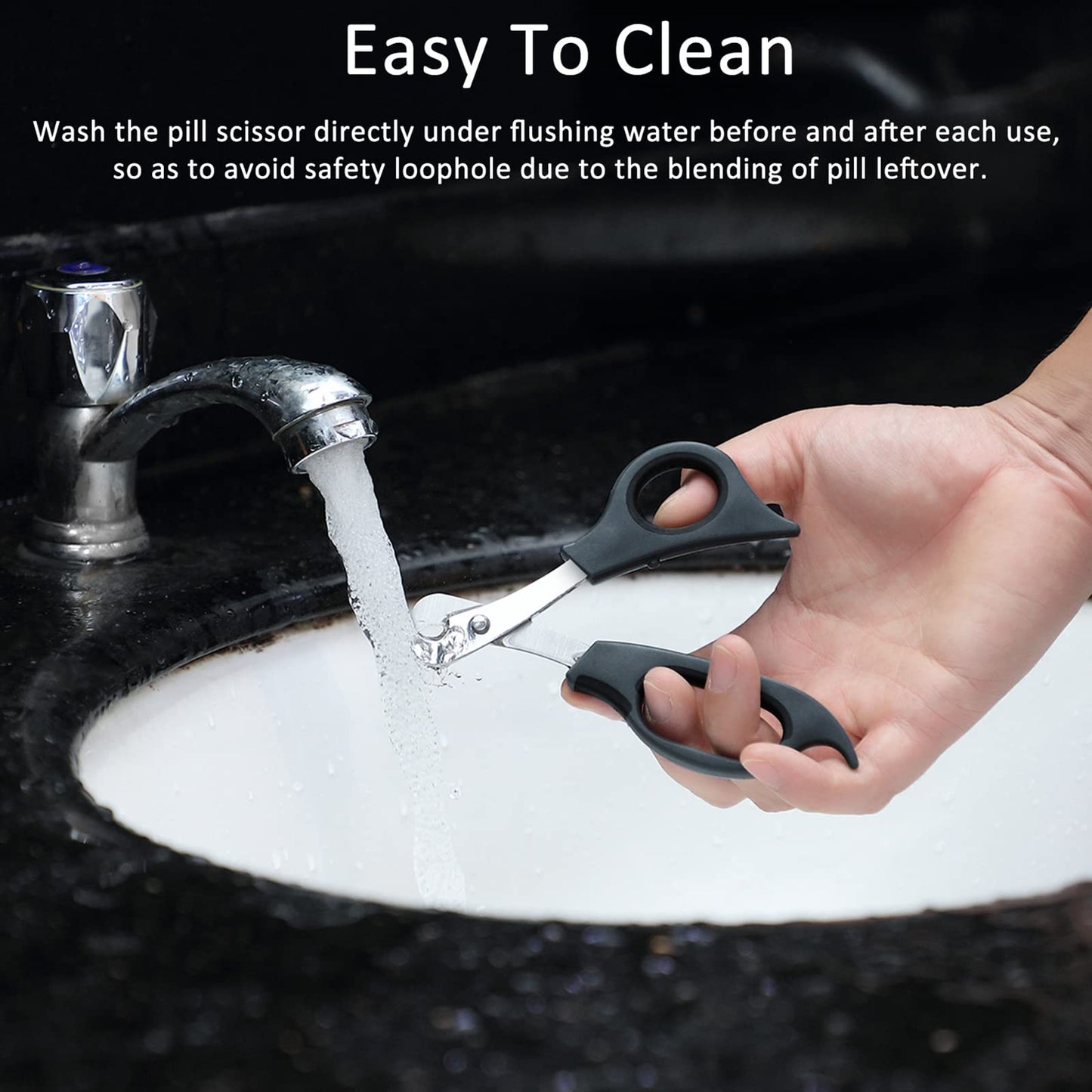 Hand holding the lightweight medical scissor splitter demonstrating the comfortable non slip grip