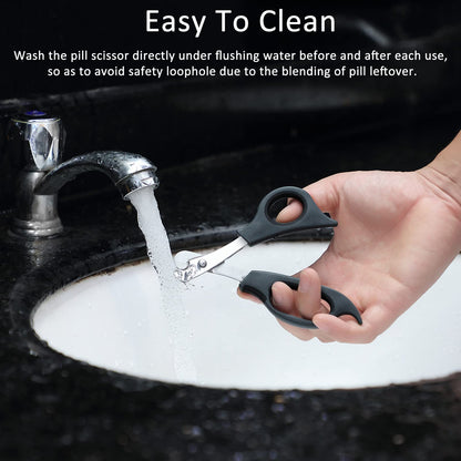 Hand holding the lightweight medical scissor splitter demonstrating the comfortable non slip grip