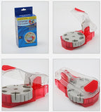 YRDGRG ergonomic vitamin divider demonstrating precise pill centering functionality.
