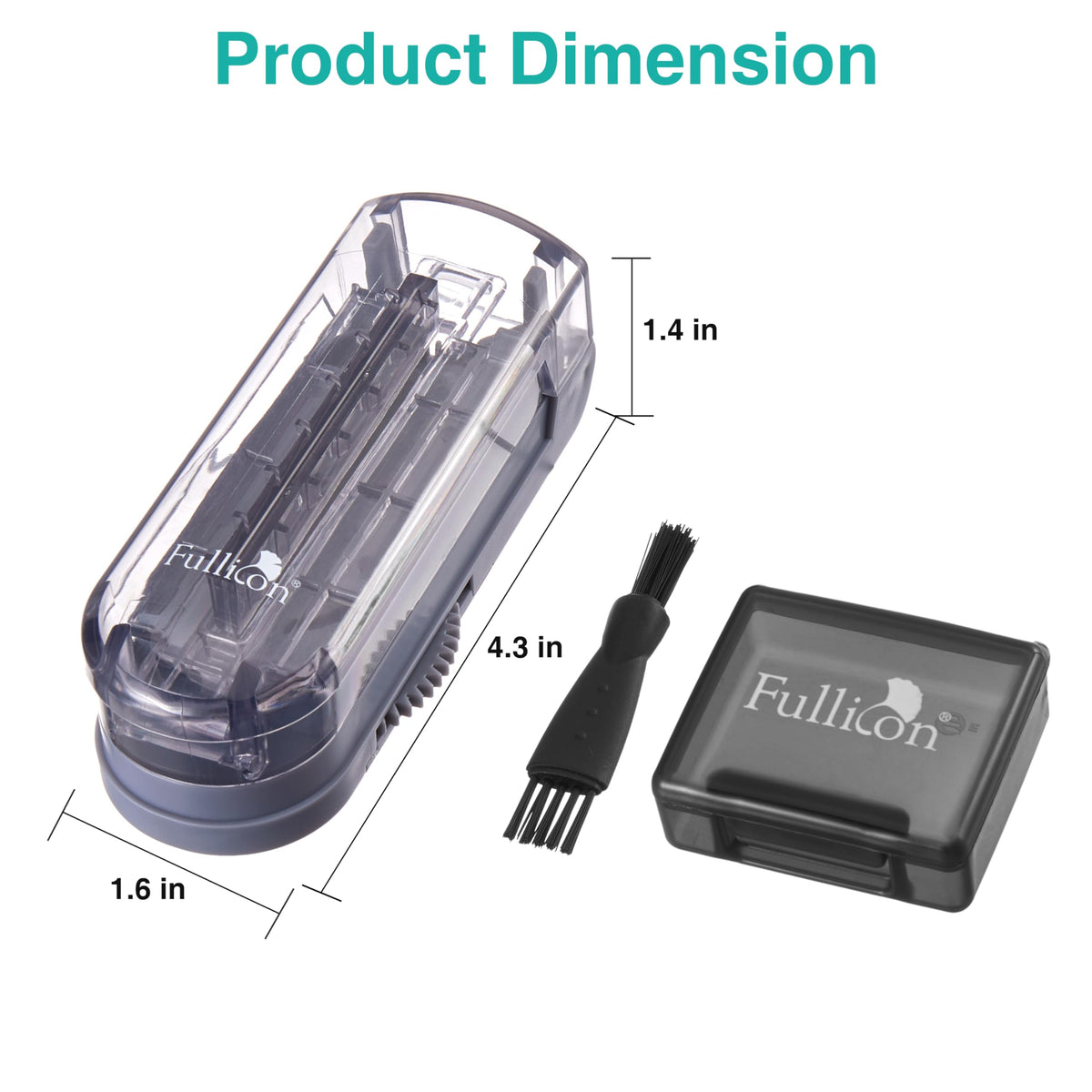 Compact grey medical tablet cutter being packed into a travel bag for portable use