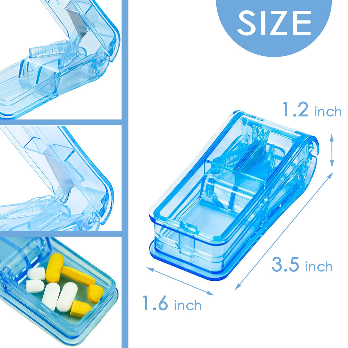 Close-up view of the fine powder produced by the TreaHome tablet crusher.