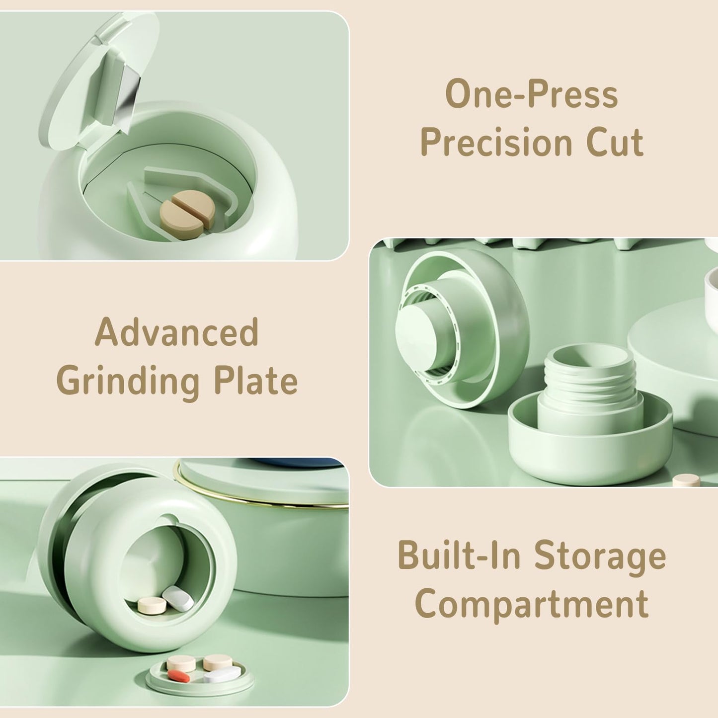 Syayw medical grinder lower chamber showing fine powder pulverizer system