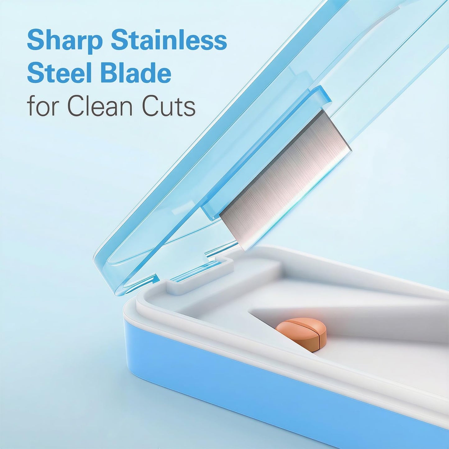 DEPAD professional pill cutter built in travel storage compartment