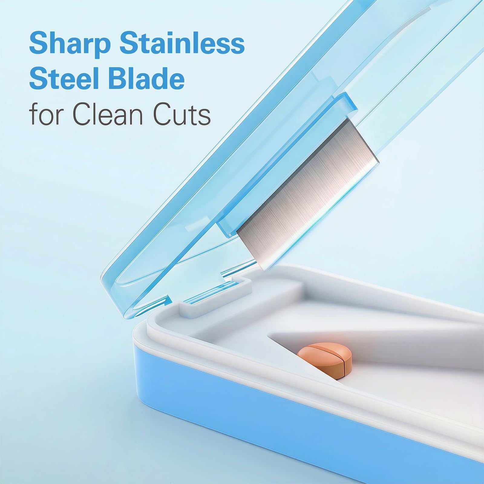 DEPAD professional pill cutter built in travel storage compartment