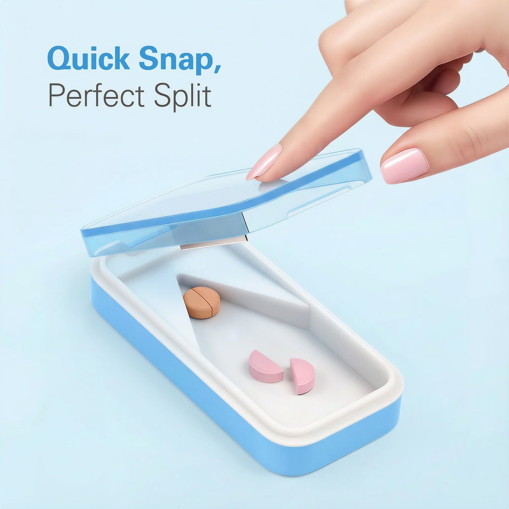 DEPAD small pill splitter cutting tiny vitamins into equal halves