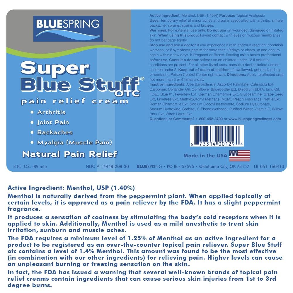 Super Blue Stuff topical analgesic cream roll on applicator for arthritis care.