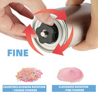 Ergonomic hand crank handle on medical grade stainless steel pill crusher tool