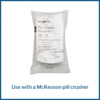 Heavy duty clear medicine bags compatible with Silent Knight pill crusher device