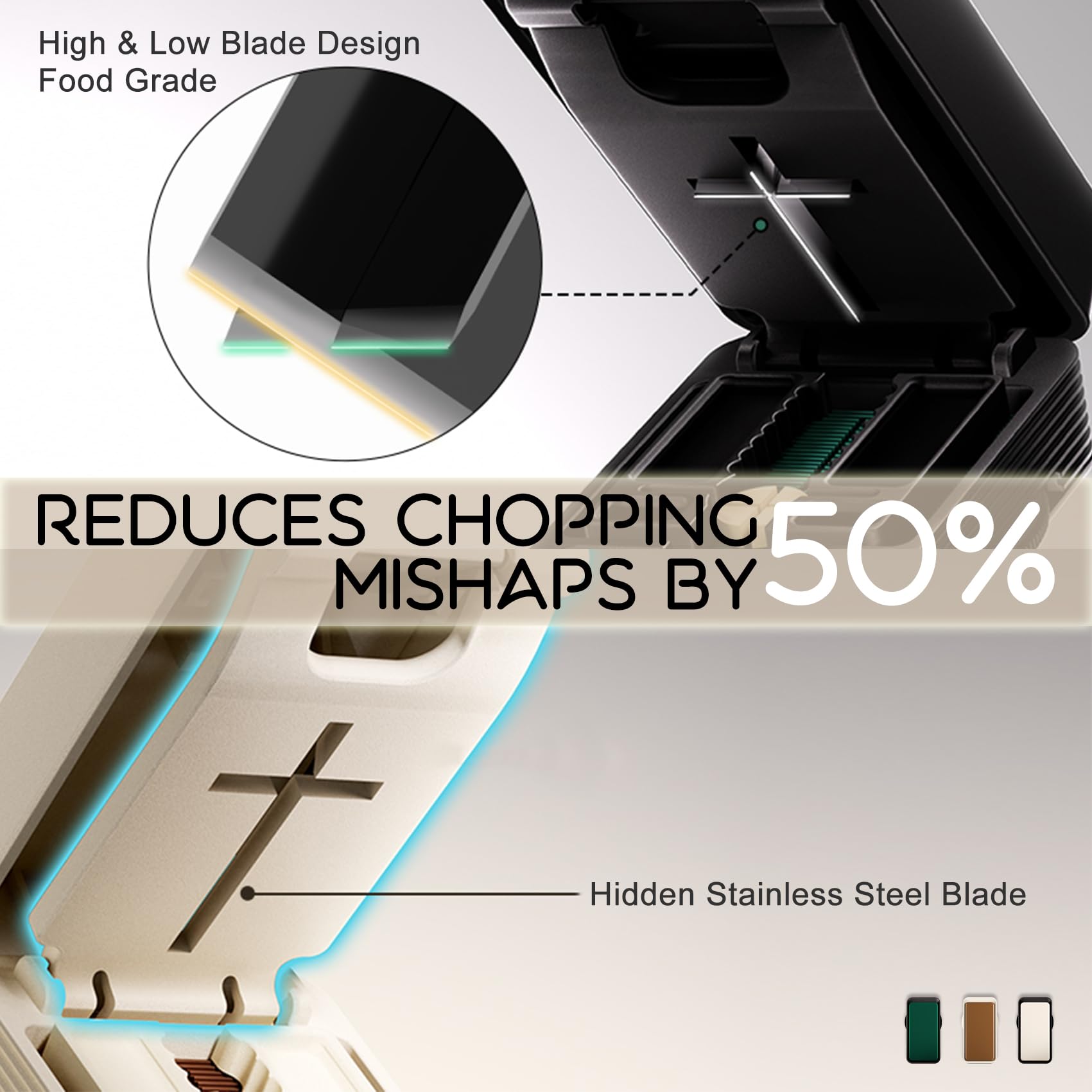 Compact brown medicine splitter case being held comfortably in a hand