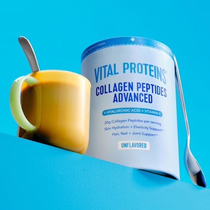 Vital Proteins Collagen Peptides supplement facts and clean ingredients list on back packaging