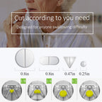 JohnBee dual pill splitter set alongside the bonus waterproof keychain pill holder