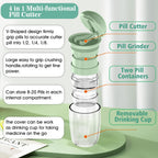 GloDeals medication aid showing the removable drinking cup detached from the main body.