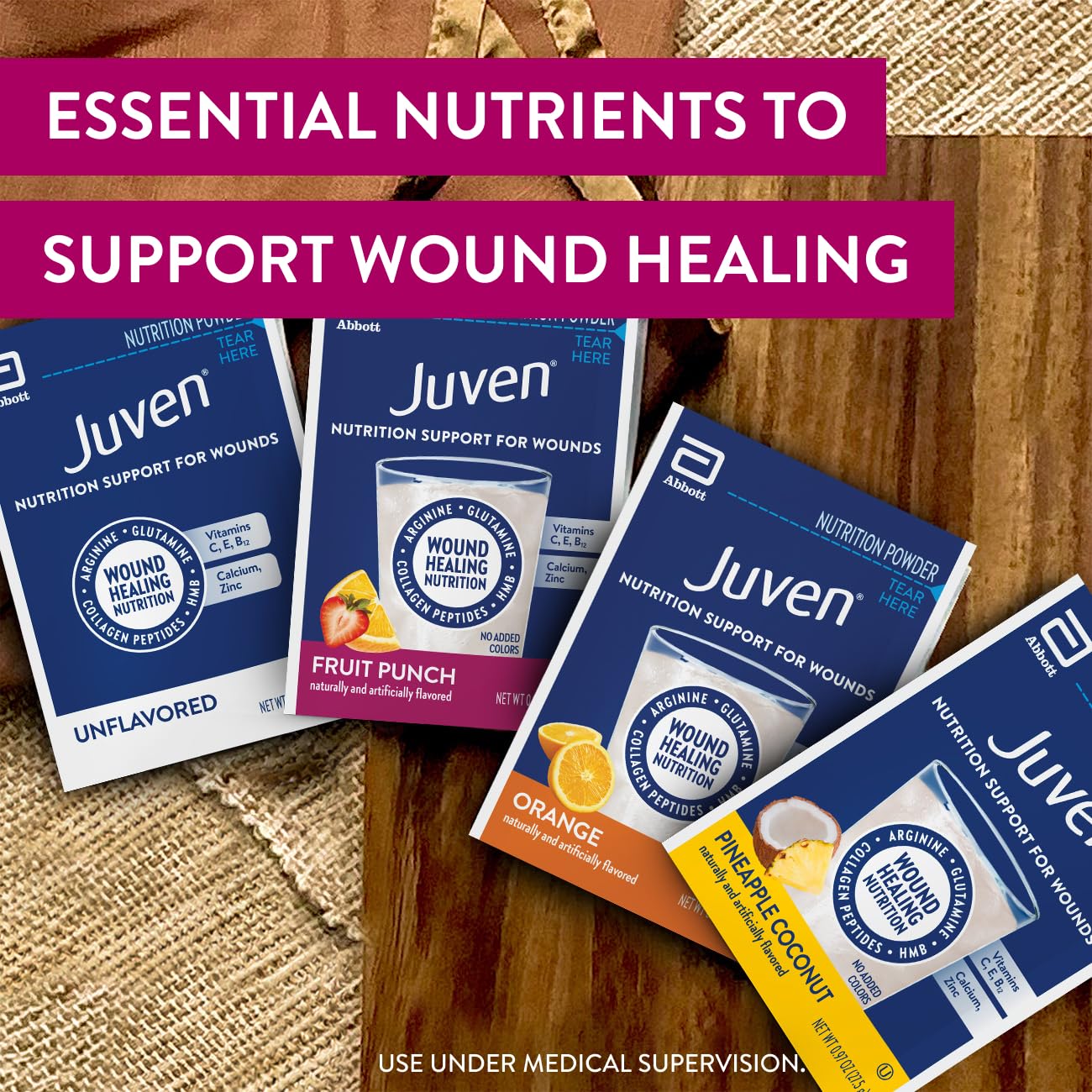 Juven collagen peptides and amino acids supplement box details