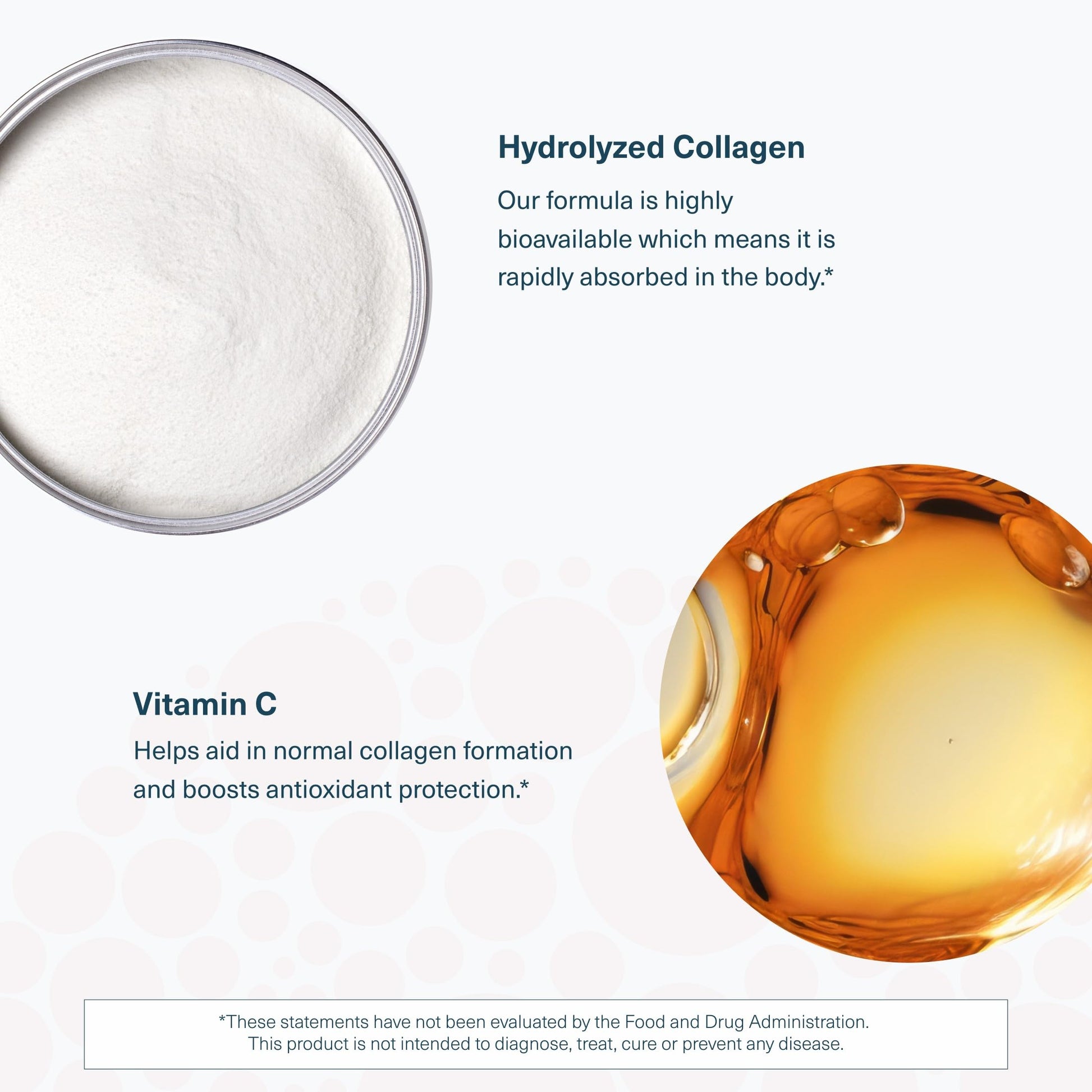 Close up of the top seal and cap of genuine Youtheory hydrolyzed collagen tablets.