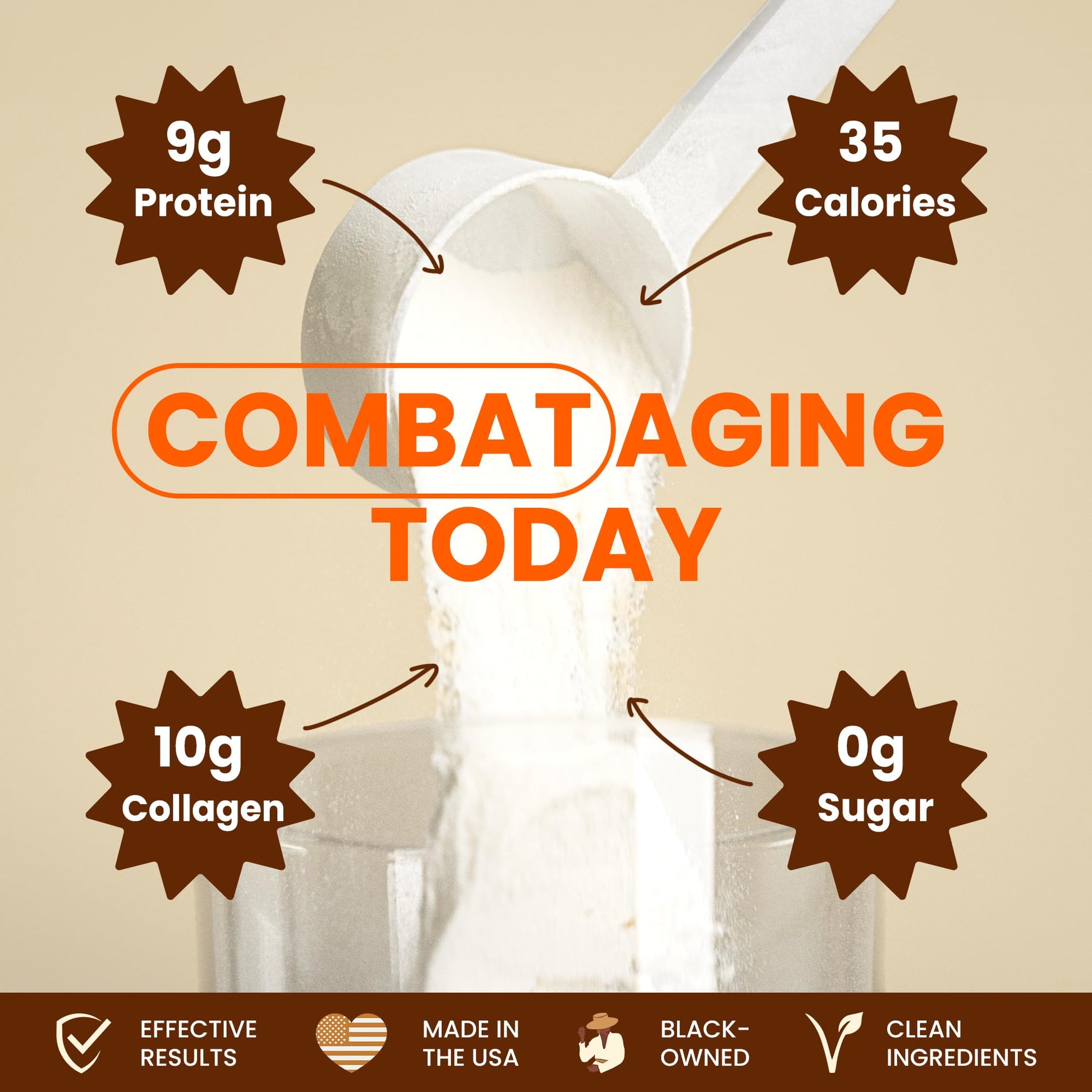Premium grass fed Types I and III bovine collagen peptides powder by Black Girl Vitamins