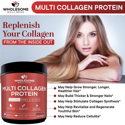 Authentic imported USA skincare and joint health collagen powder container with non GMO seals