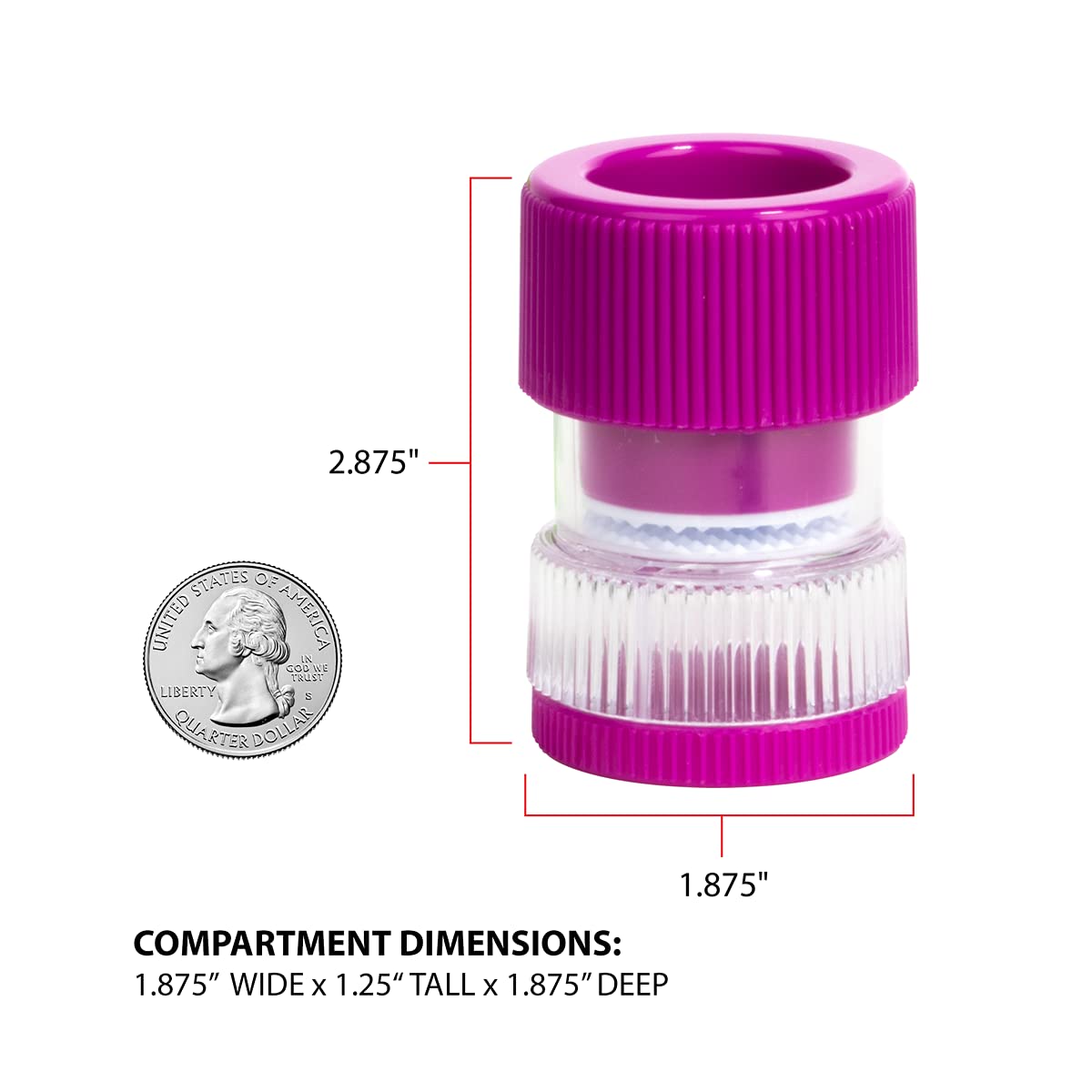 EZY DOSE tablet pulverizer with the top cap detached as a drinking cup.