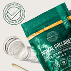 Close-up of the easy-to-use sealable pouch structure ensuring long-lasting freshness of the authentic dietary peptides