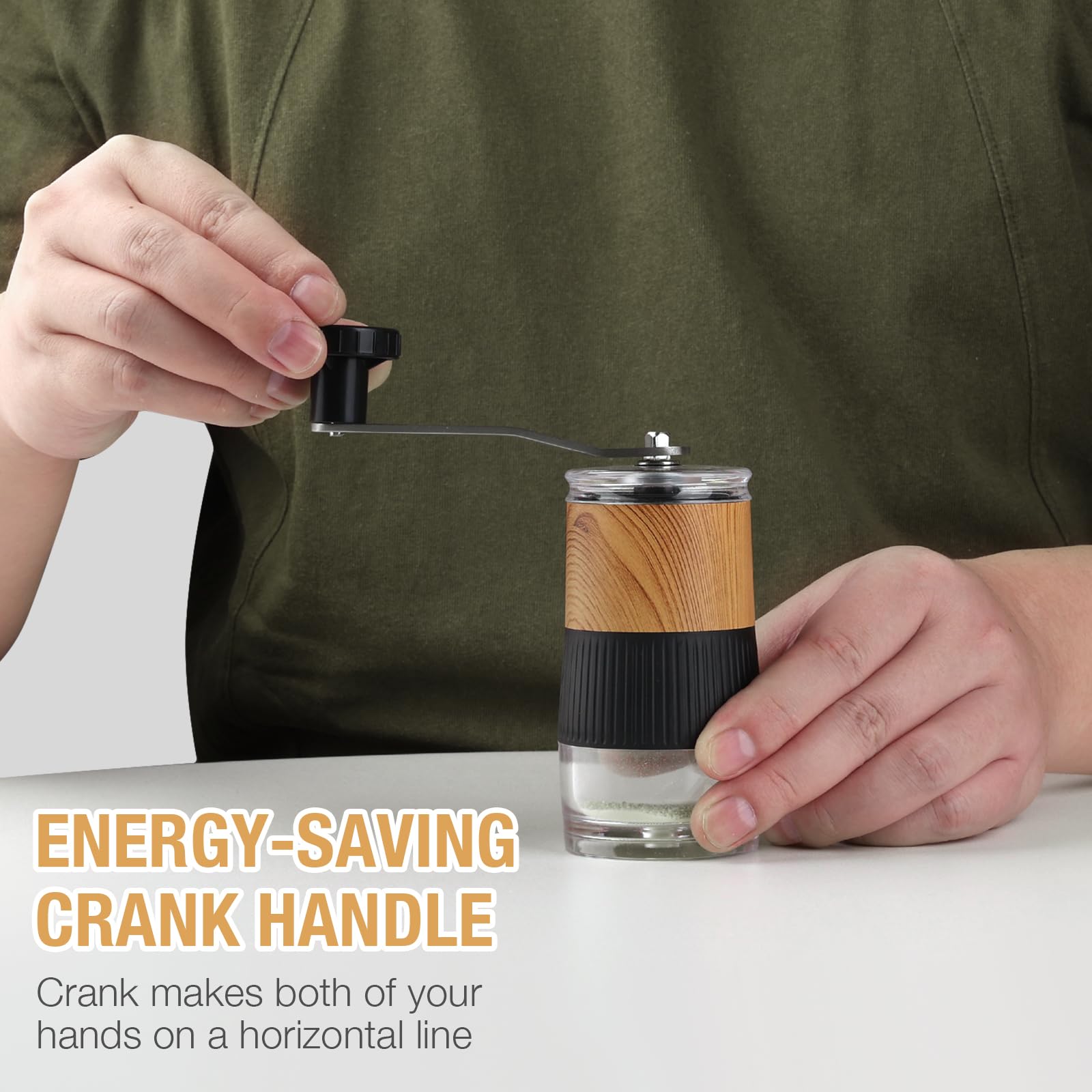 Premium ceramic burr mechanism inside the Feiorn tablet grinder container.