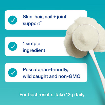 USA sourced Vital Proteins Marine Collagen Peptides seven point eight ounce container standing upright