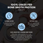 Paleovalley collagen rich protein powder bag with pasture raised beef bones certification icon