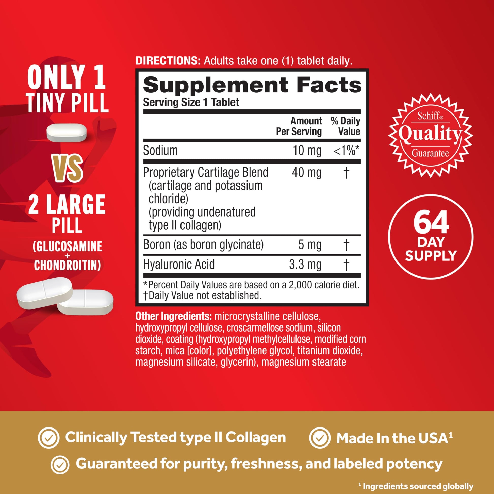 Move Free Ultra 64 tablets premium joint health formula display