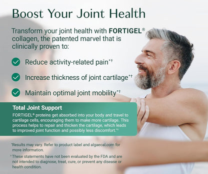 AlgaeCal four in one bioactive collagen peptides product setup highlighting bone density support ingredients