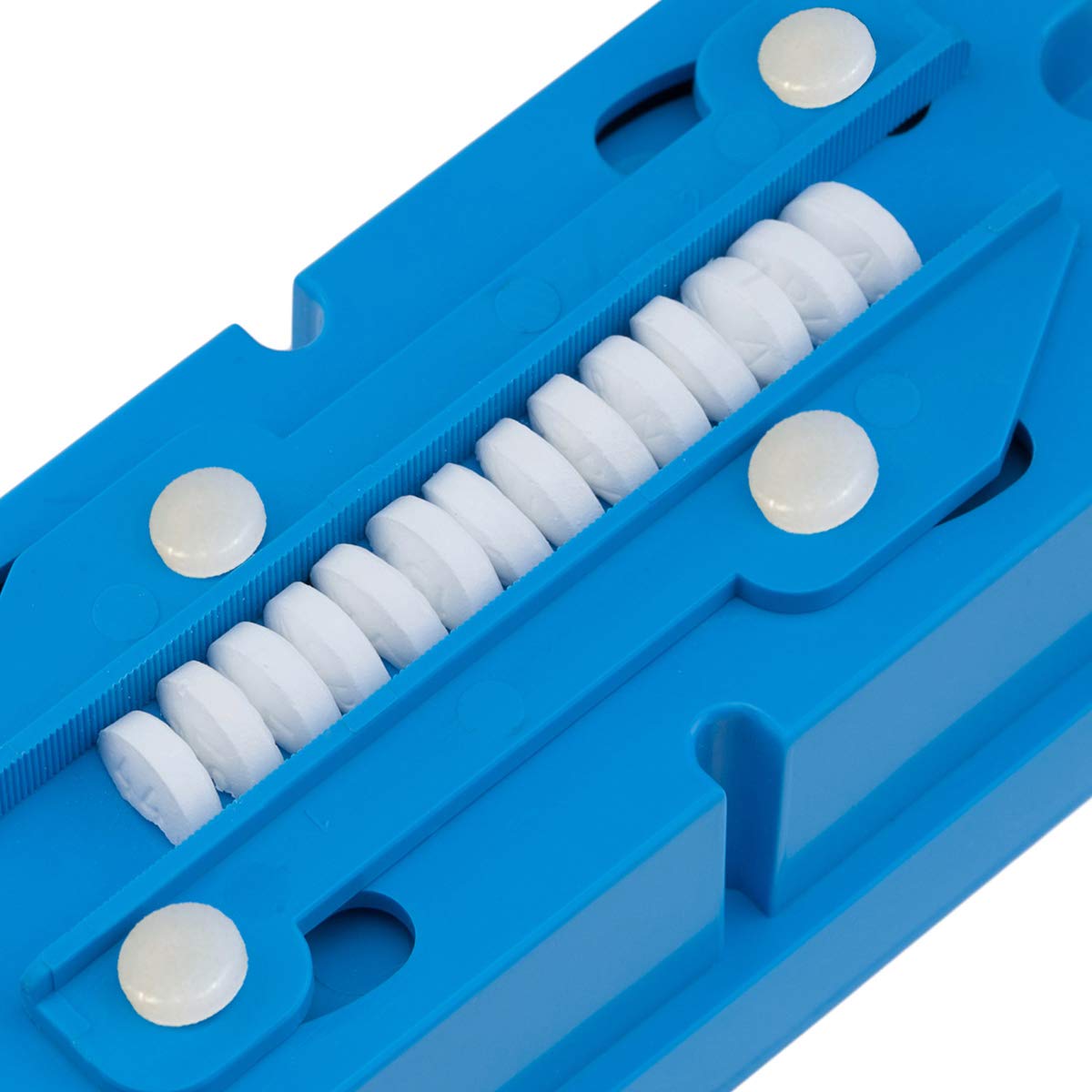 Pillcut multi tablet splitter showing clean halved and quartered medication pieces