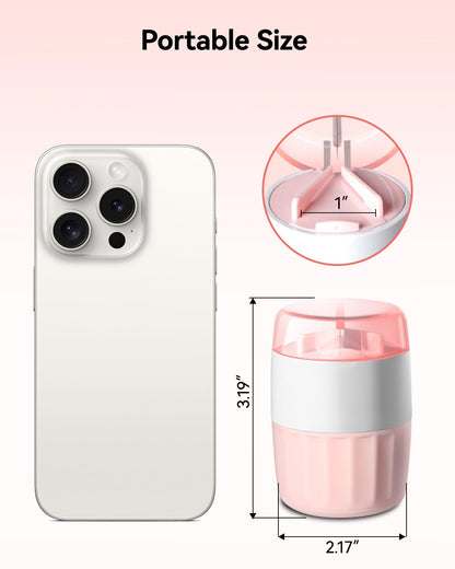 Multi-compartment storage area inside the portable pill splitter device