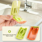 JohnBee Vitamin Cutter accessory kit including the waterproof keychain pill holder and micro cleaning brush.