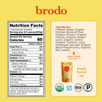 Organic chicken bone broth infused with ginger juice and turmeric single serving mug