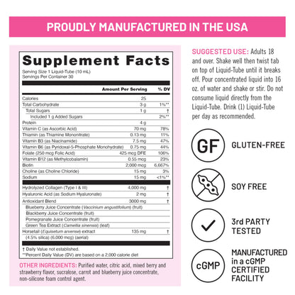 NatureWise anti aging collagen peptide drink with biotin ingredient list