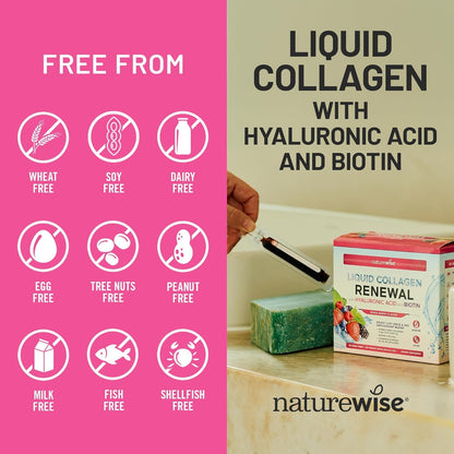 NatureWise hydrolyzed collagen types one and three for hair strength