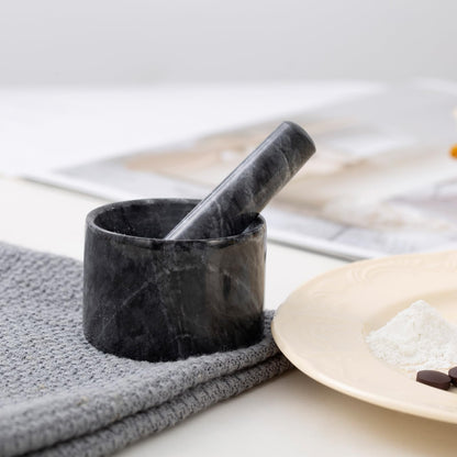 Fasolahome authentic marble pill grinder package contents highlighting the included clear pill cutter tool