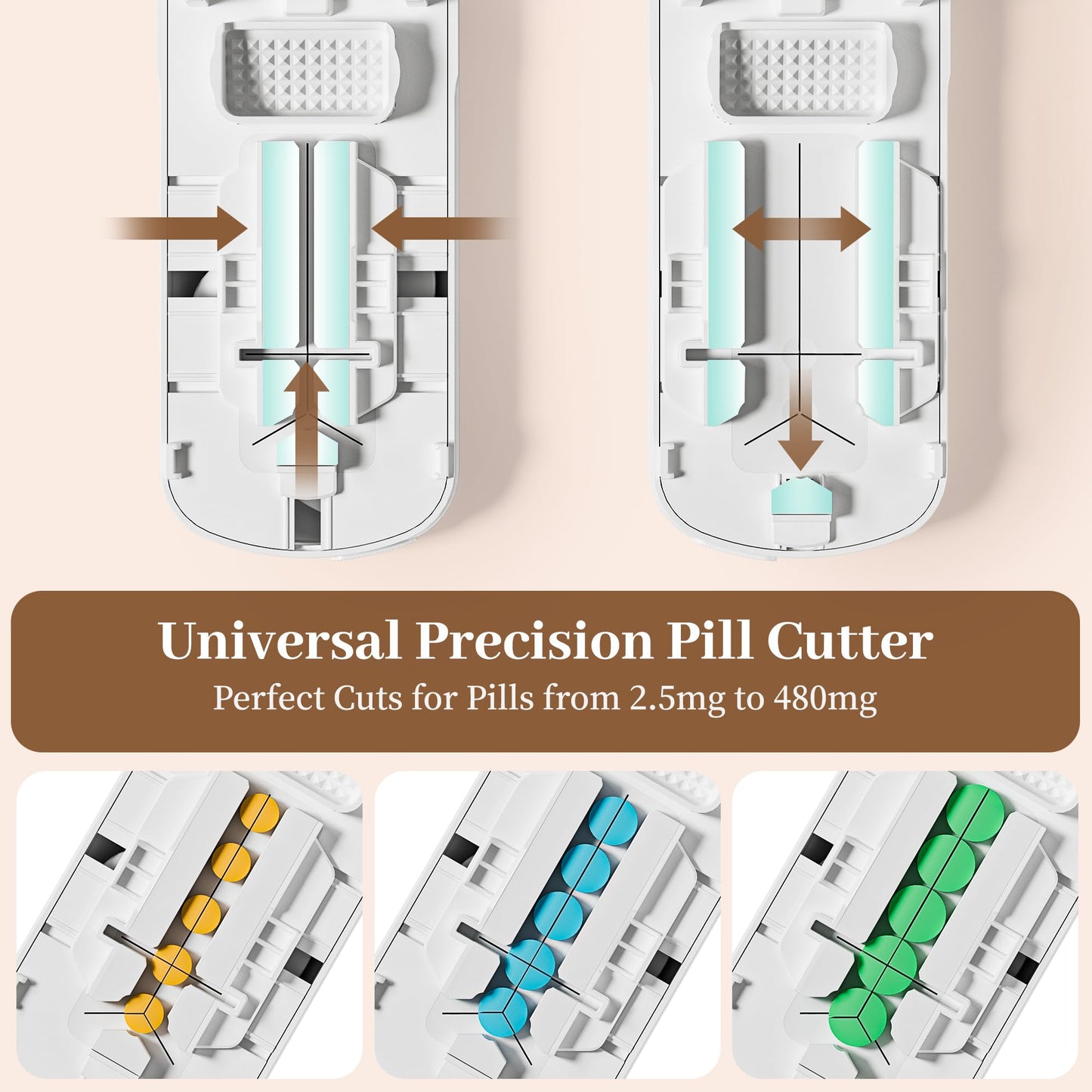 MKTWVG 3-in-1 medical tool demonstrating how to use the removable grinding component for powdering tablets