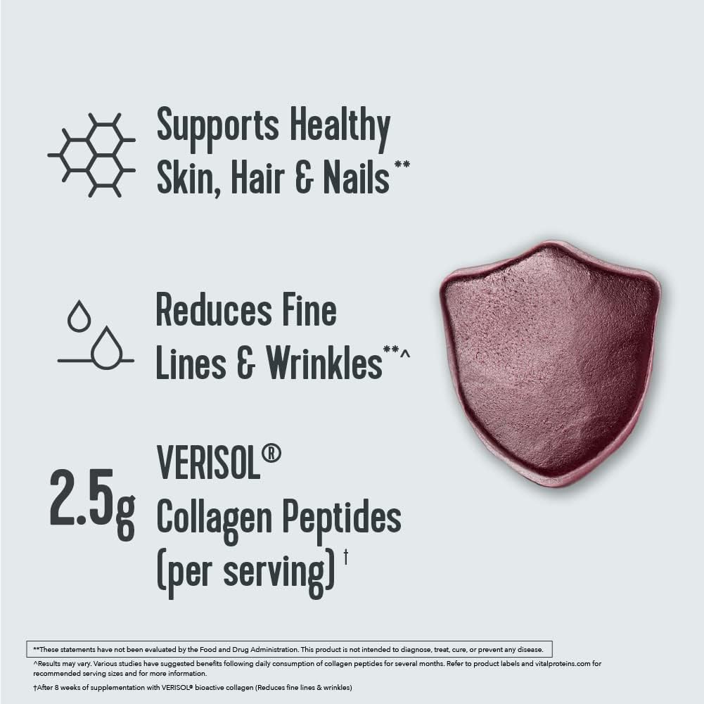 Close up of Vital Proteins grape flavored collagen gummy texture