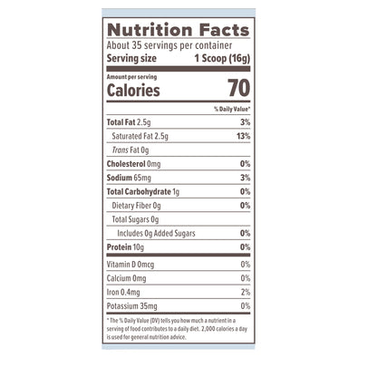 Primal Kitchen vanilla collagen peptide powder supplement nutrition facts label