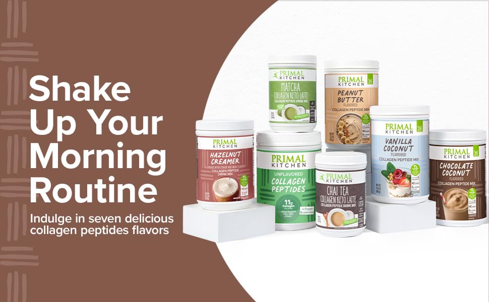 Sugar free hydrolyzed bovine collagen powder blended in a morning smoothie