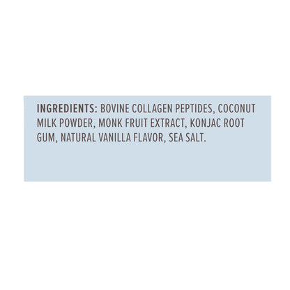 Authentic imported USA beauty supplement packaging showing vanilla coconut ingredients