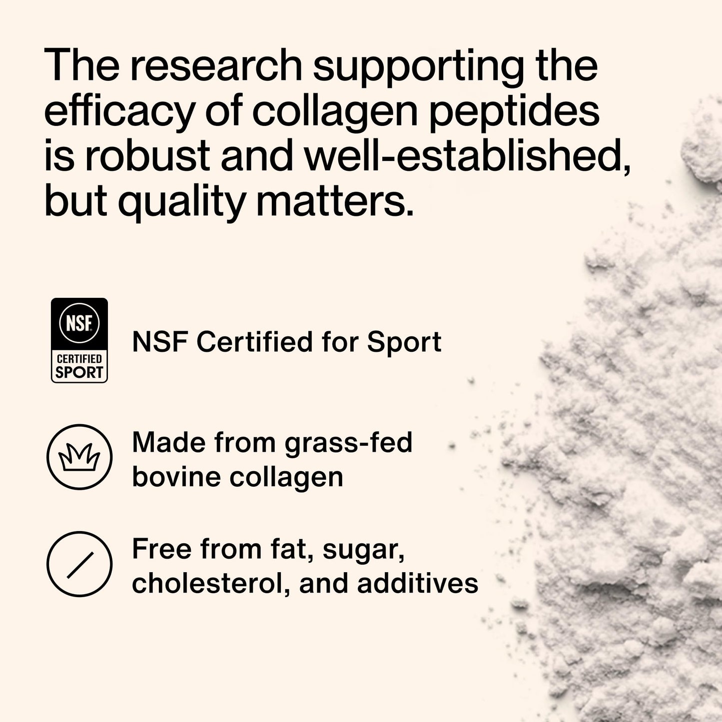 Momentous clean bovine collagen peptides powder alongside premium workout nutrition