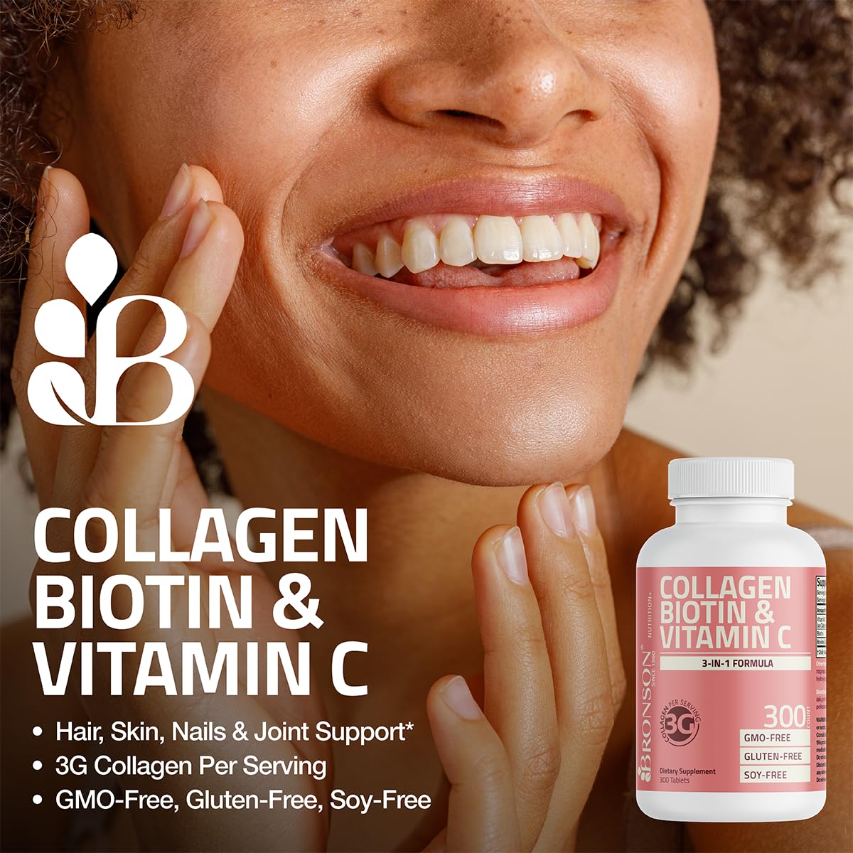 Premium USA imported collagen peptides 3000mg tablets for hair skin and nails