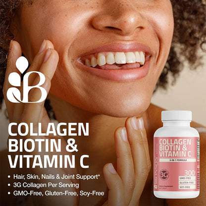 Premium USA imported collagen peptides 3000mg tablets for hair skin and nails