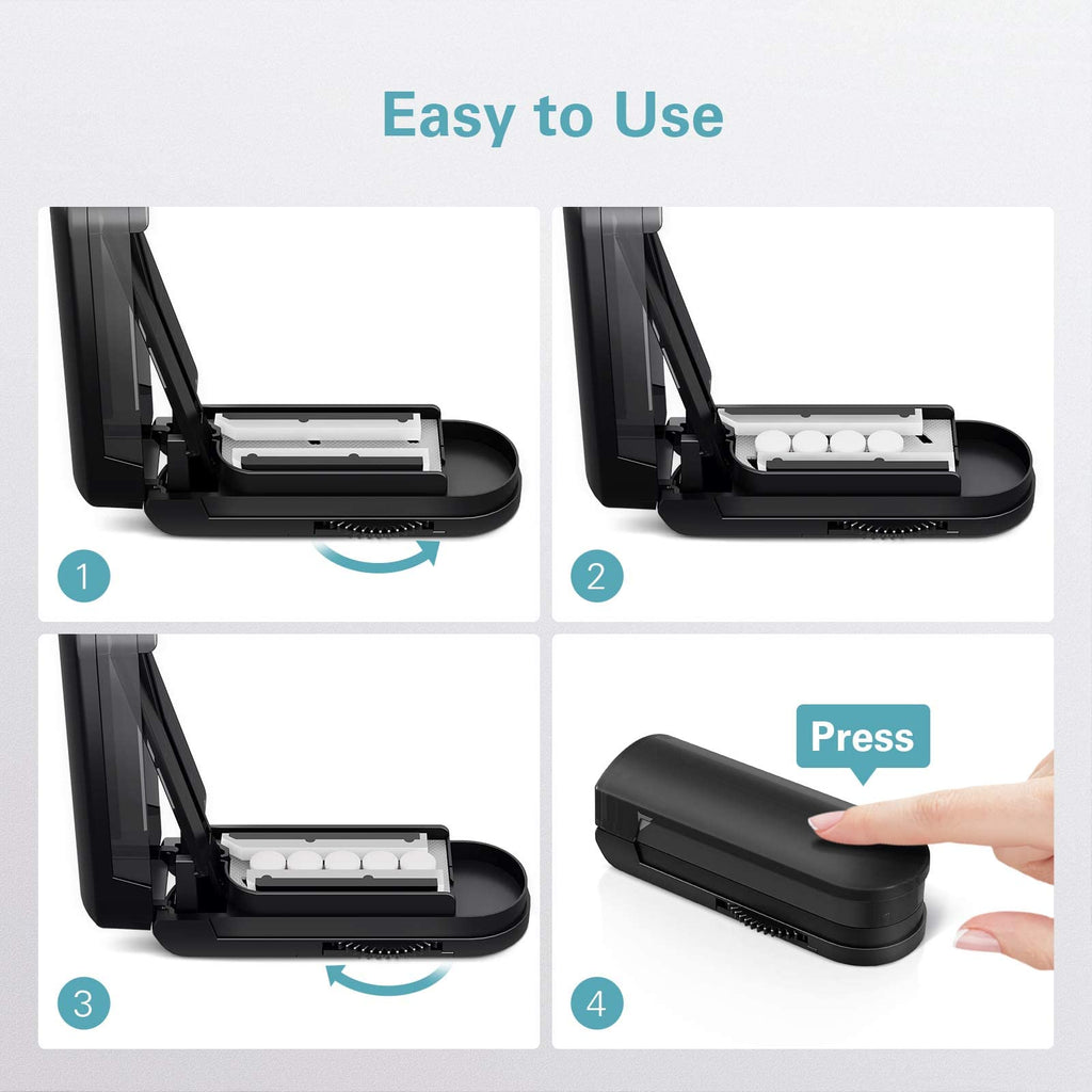 DEPAD healthcare tool splitting multiple supplements simultaneously without crumbling