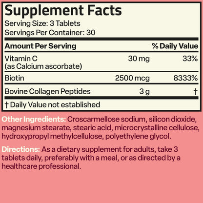 Bronson laboratory tested hair skin nails and joint support supplement bottle