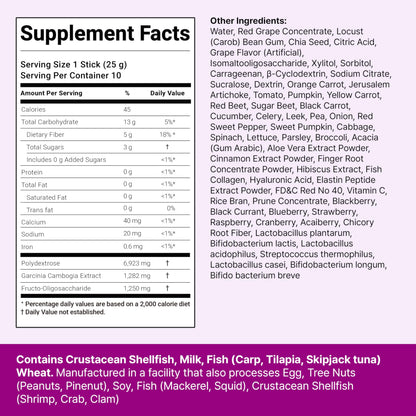 A person holding the convenient on-the-go metabolic supplement stick   pack.