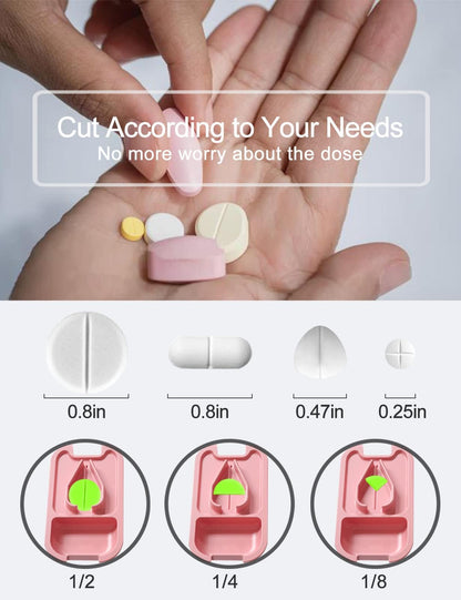 Compact premium vitamin cutter with integrated storage compartment