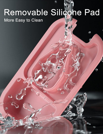 DUBSTAR travel tablet cutter demonstrating safe blade guard feature