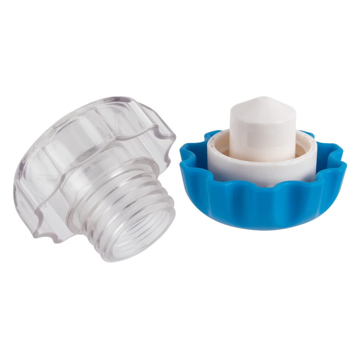 Ezy Dose portable pill pulverizer showcasing the built-in medicine storage compartment cap.